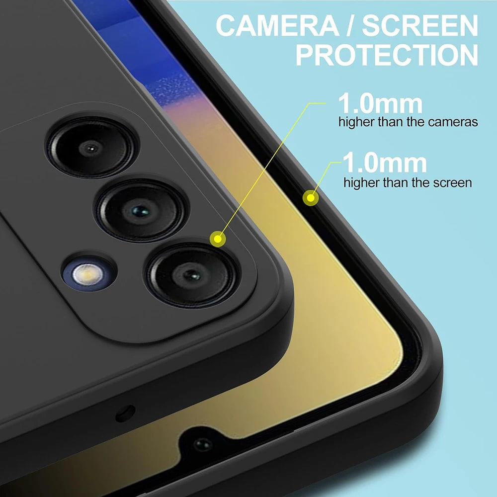 Matte Silicone Case For Samsung Galaxy S25 S24 S23 S22 S21 FE Plus Ultra A16 A26 A36 A56 A07 A17 A37 A57 Shockproof Cover