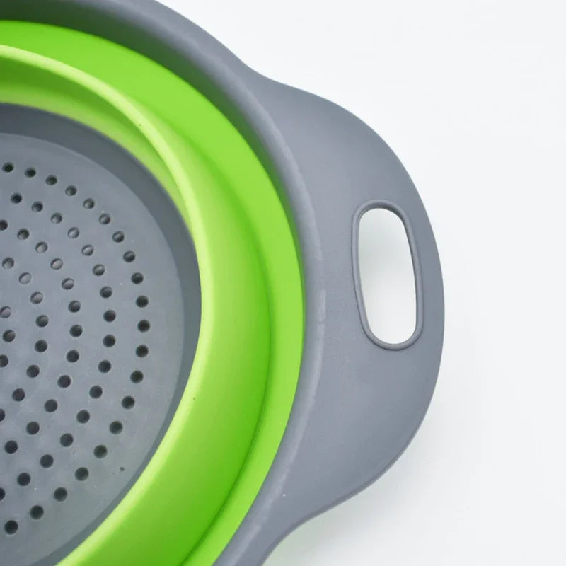 Foldable Strainer Fruit Vegetable Washing Basket Colander Dish Drainer Silicon Colander Collapsible Drainer Kitchen Gadgets